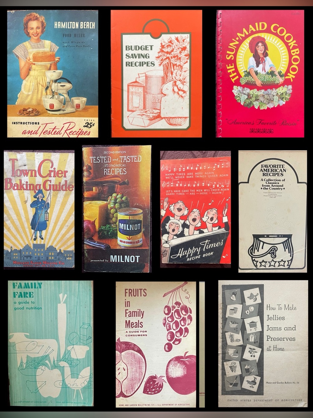 Vintage Recipe Books (set of 10)